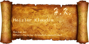 Heizler Klaudia névjegykártya