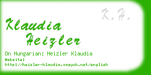 klaudia heizler business card